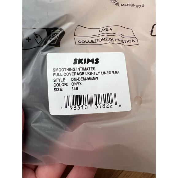 NEW Skims Women's 34B Smoothing Intimates Full Coverage Lightly Lined Bra ONYX - Picture 11 of 11